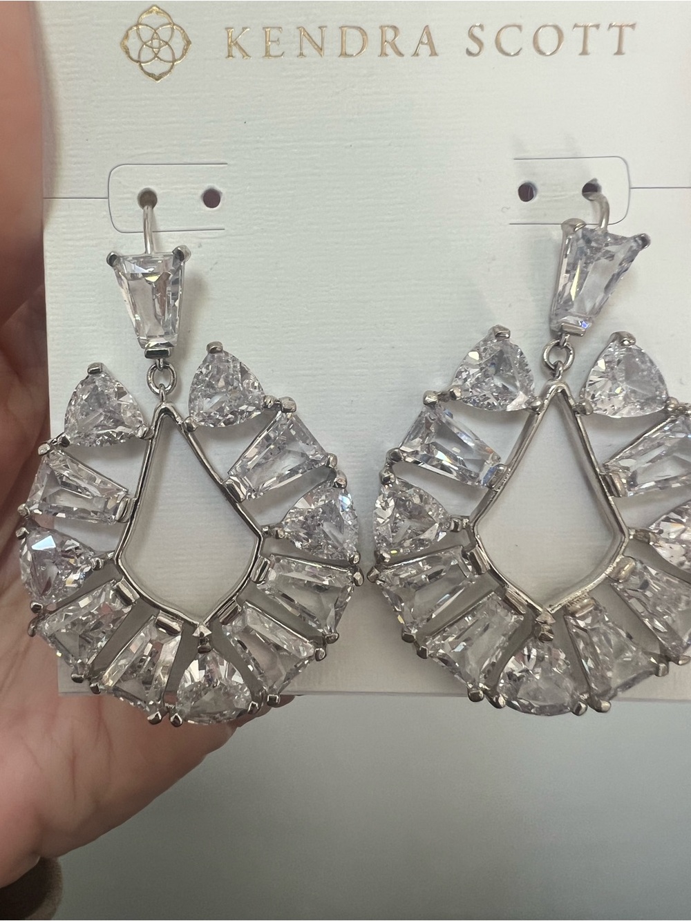 Kendra Scott HTF Blair earrings in clear crystal
